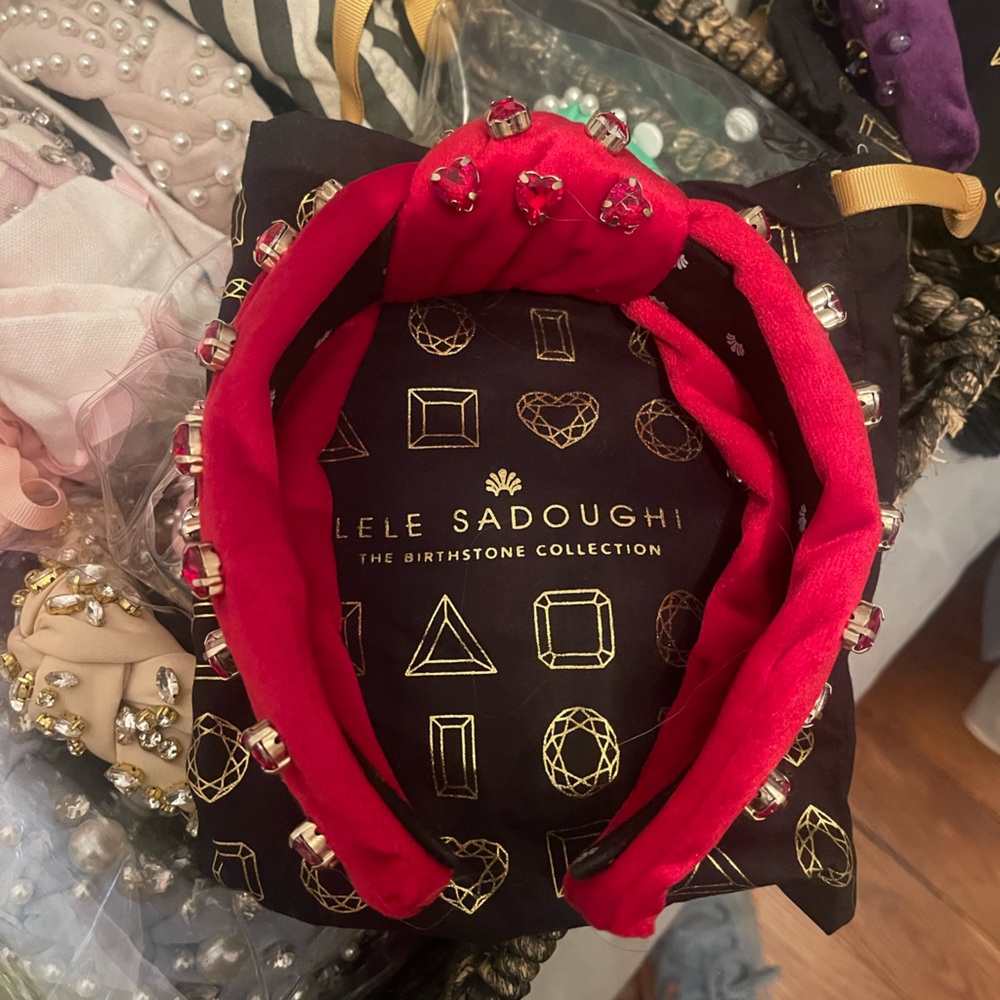 Lele Sadoughi January birthstone. Worn once.